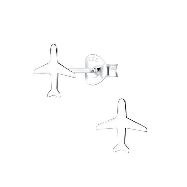 Wholesale Sterling Silver Airplane Ear Studs - JD6999