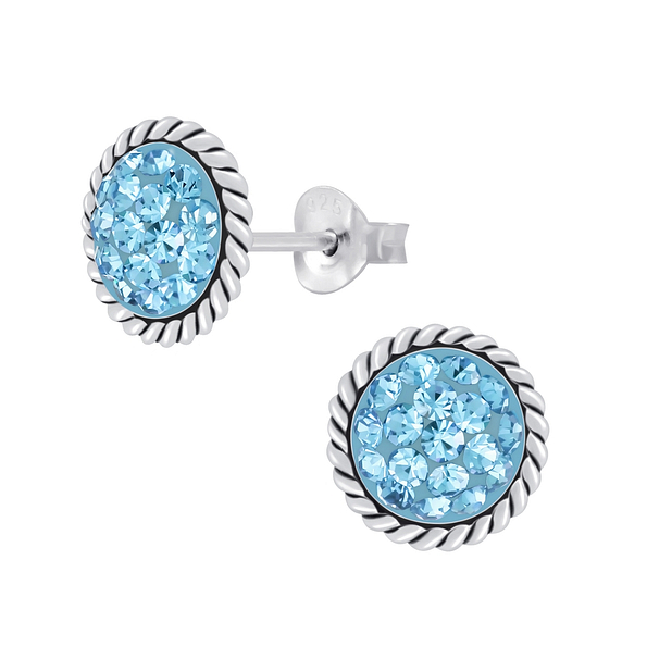 Wholesale Sterling Silver Crystal Ear Studs - JD5470