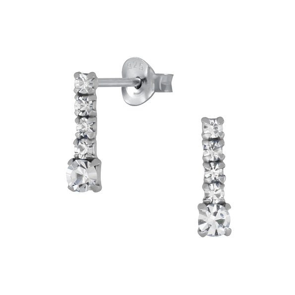 Wholesale Sterling Silver Bar Ear Studs - JD4105