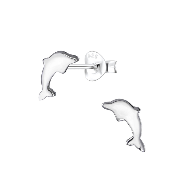 Wholesale Sterling Silver Dolphin Ear Studs - JD2107