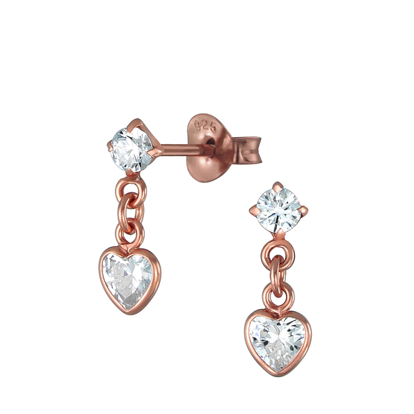 Wholesale Sterling Silver Heart Drop Earrings - JD2648