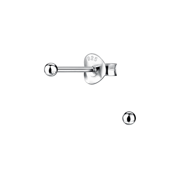 Wholesale 2mm Sterling Silver Ball Ear Studs - JD9707