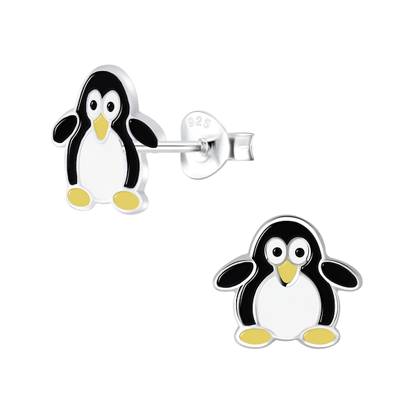 Wholesale Sterling Silver Penguin Ear Studs - JD6351
