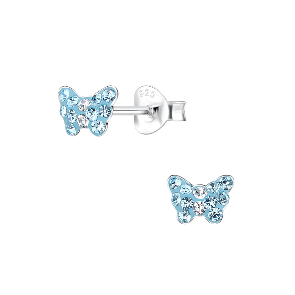 Wholesale Sterling Silver Butterfly Ear Studs - JD7069