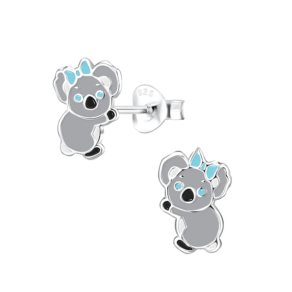 Wholesale Sterling Silver Koala Ear Studs - JD6812