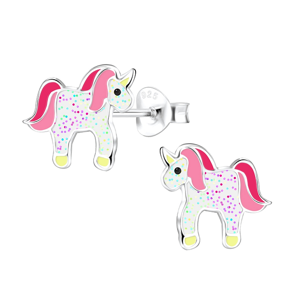 Wholesale Sterling Silver Unicorn Ear Studs - JD7365