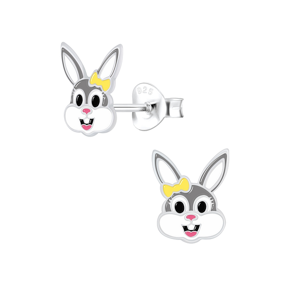 Wholesale Sterling Silver Bunny Ear Studs - JD7285