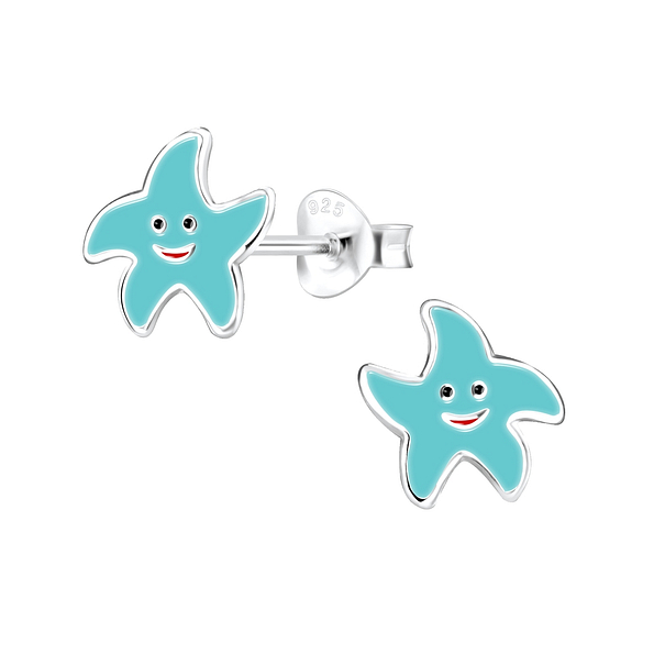 Wholesale Sterling Silver Starfish Ear Studs - JD9820