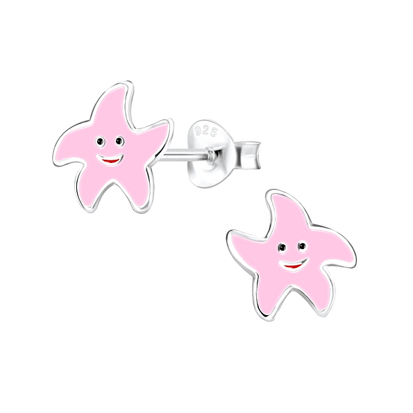 Wholesale Sterling Silver Starfish Ear Studs - JD7997