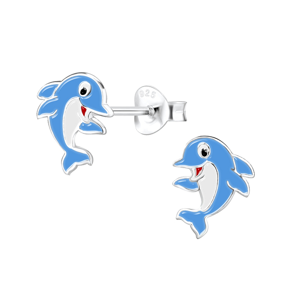 Wholesale Sterling Silver Dolphin Ear Studs - JD8001