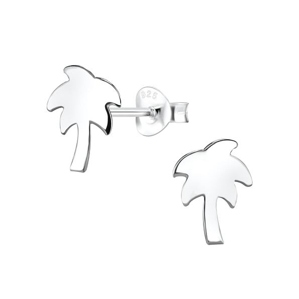 Wholesale Sterling Silver Palm Tree Ear Studs - JD8092