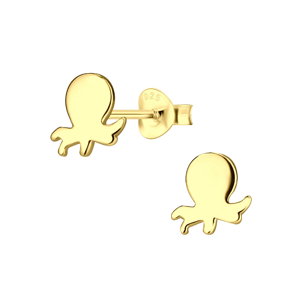 Wholesale Sterling Silver Octopus Ear Studs - JD8743