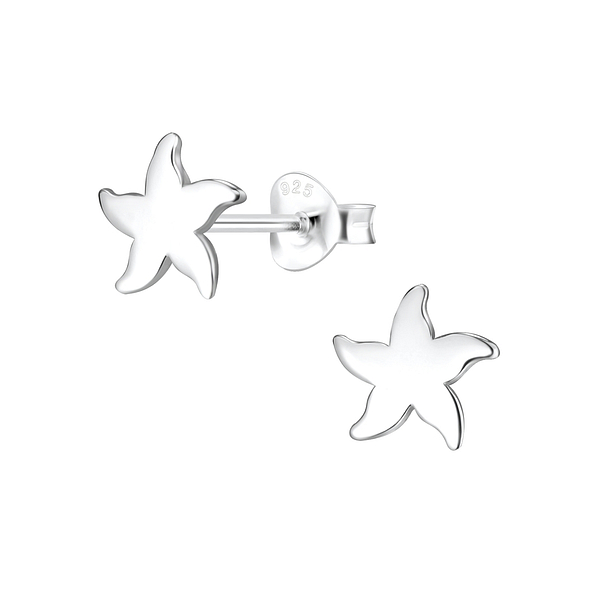 Wholesale Sterling Silver Starfish Ear Studs - JD8098