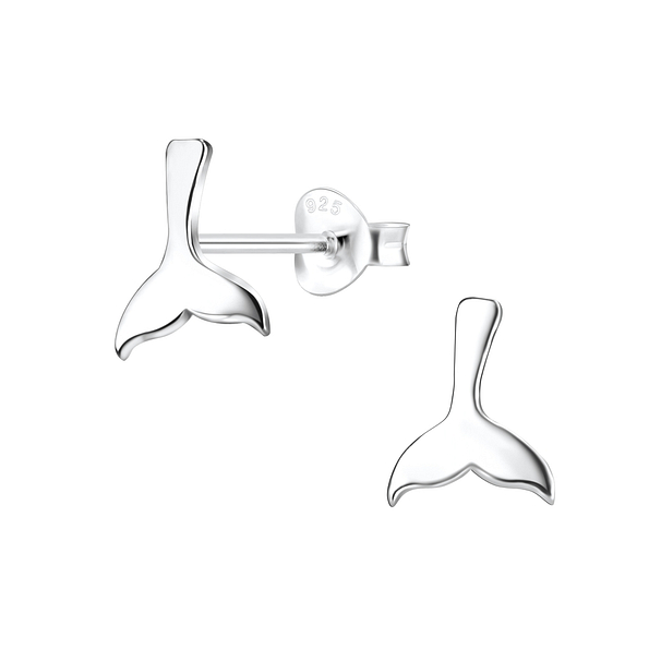 Wholesale Sterling Silver Whale Tail Ear Studs - JD8101