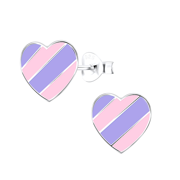 Wholesale Sterling Silver Heart Ear Studs - JD9015