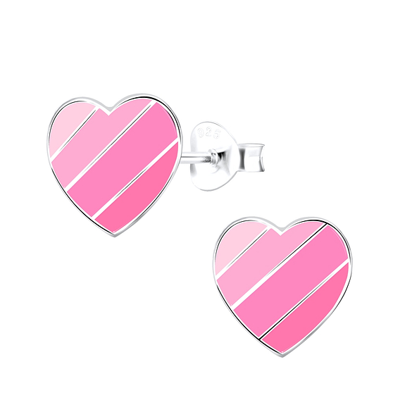 Wholesale Sterling Silver Heart Ear Studs - JD9013