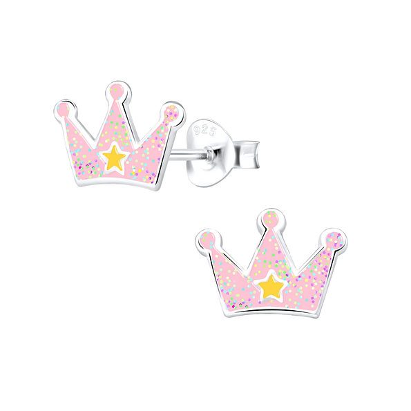 Wholesale Sterling Silver Crown Ear Studs - JD9039