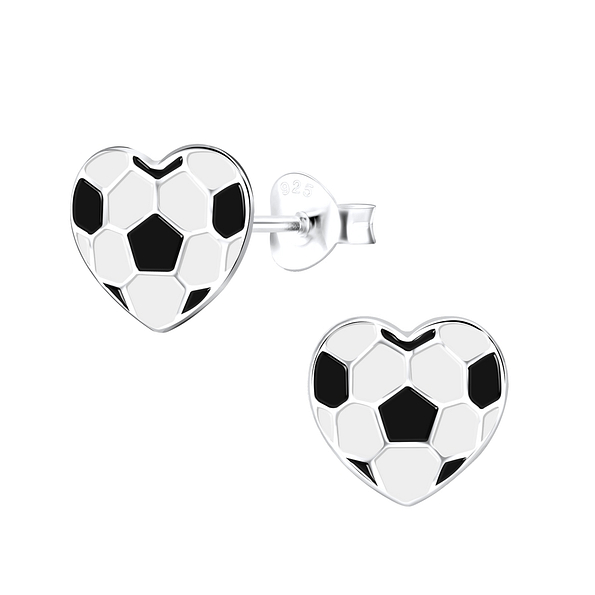 Wholesale Sterling Silver Football Ear Studs - JD9060