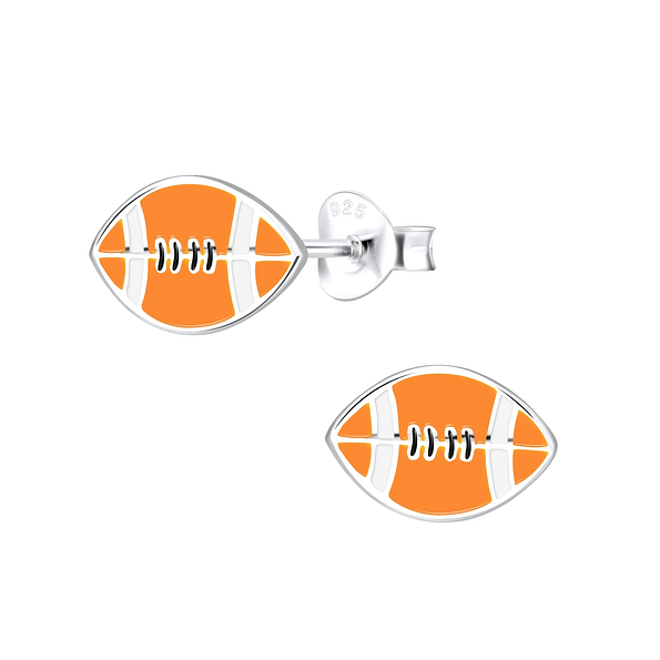 Wholesale Sterling Silver American Football Ear Studs - JD9064