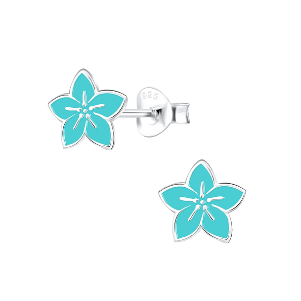 Wholesale Sterling Silver Flower Ear Studs - JD9090