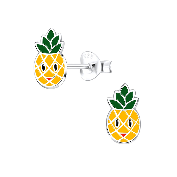 Wholesale Sterling Silver Pineapple Ear Studs - JD9103
