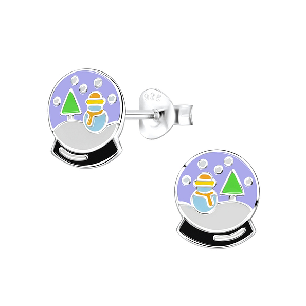 Wholesale Sterling Silver Snow Ball Ear Studs - JD8424