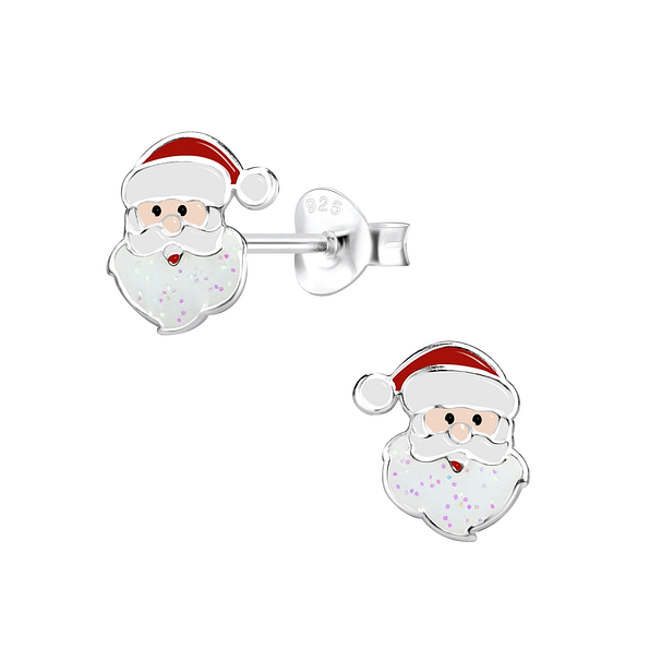 Wholesale Sterling Silver Santa Claus Ear Studs - JD9665