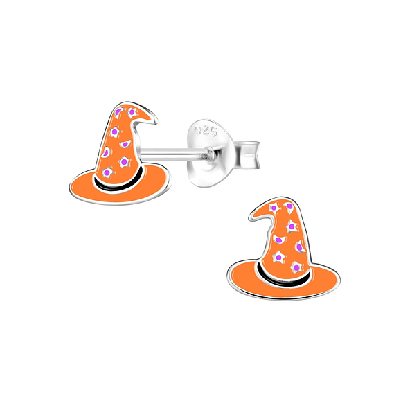 Wholesale Sterling Silver Witch Hat Ear Studs - JD8331