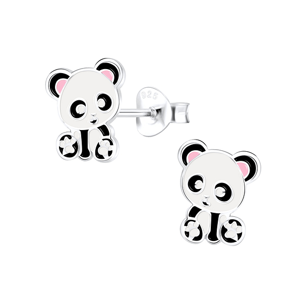 Wholesale Sterling Silver Panda Ear Studs - JD9047