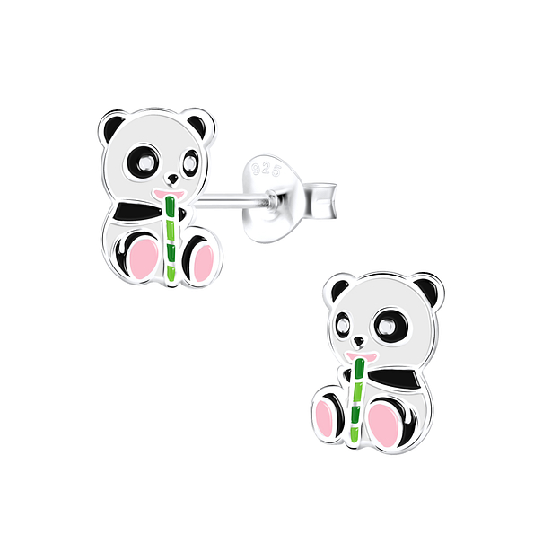Wholesale Sterling Silver Panda Ear Studs - JD9345