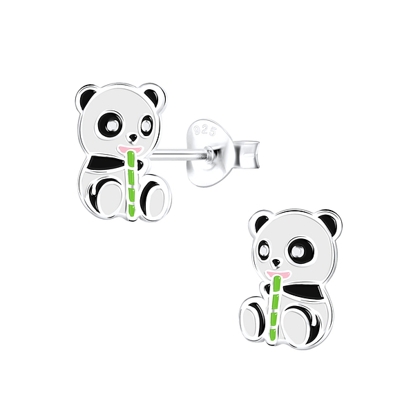 Wholesale Sterling Silver Panda Ear Studs - JD9049