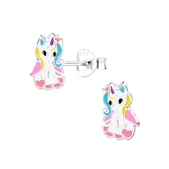 Wholesale Sterling Silver Unicorn Ear Studs - JD9056