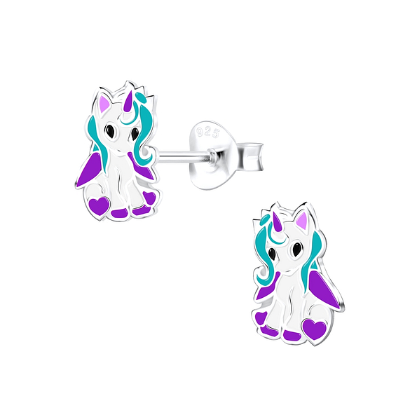 Wholesale Sterling Silver Unicorn Ear Studs - JD9058