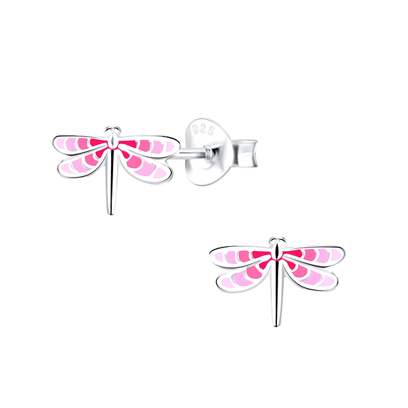 Wholesale Sterling Silver Dragonfly Ear Studs - JD9391