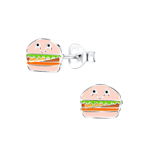 Wholesale Sterling Silver Burger Ear Studs - JD9342