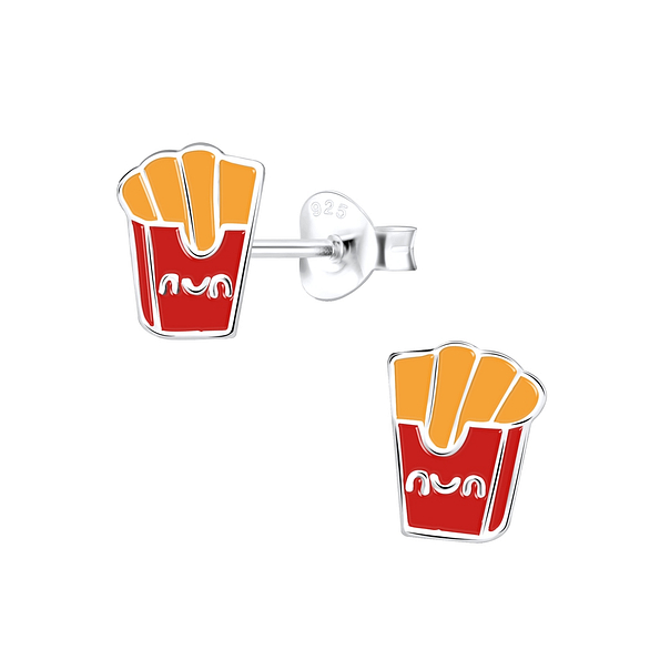 Wholesale Sterling Silver French Fries Ear Studs - JD9368