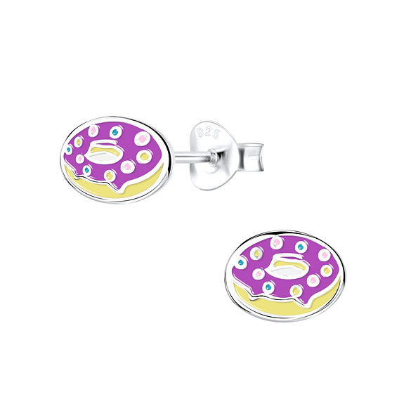 Wholesale Sterling Silver Donut Ear Studs - JD9404