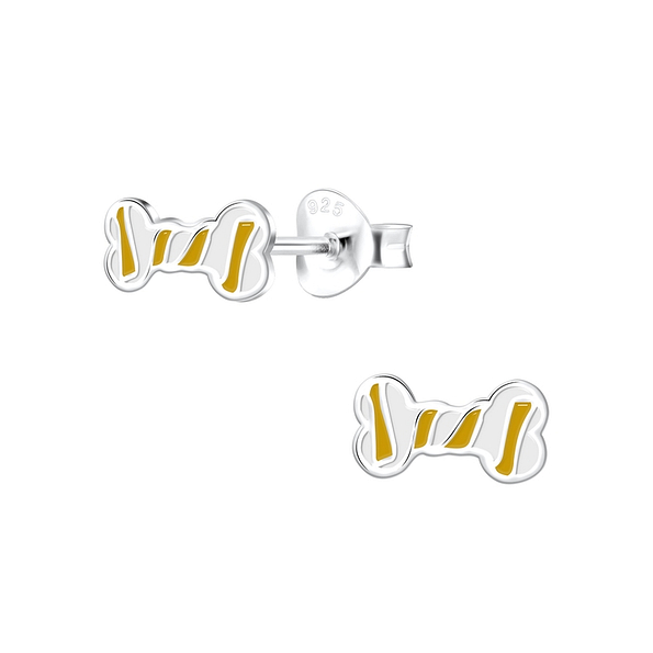 Wholesale Sterling Silver Bone Ear Studs - JD10520