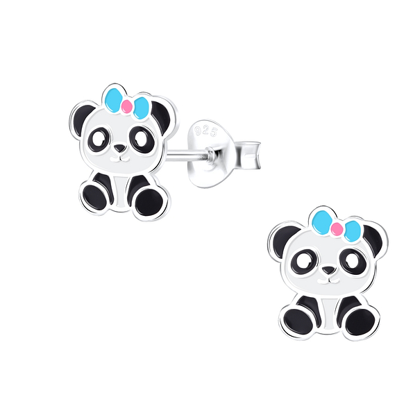 Wholesale Sterling Silver Panda Ear Studs - JD9418