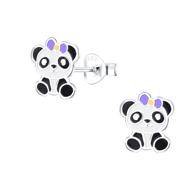 Wholesale Sterling Silver Panda Ear Studs - JD9419