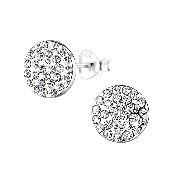 Wholesale Sterling Silver Round Ear Studs - JD8904