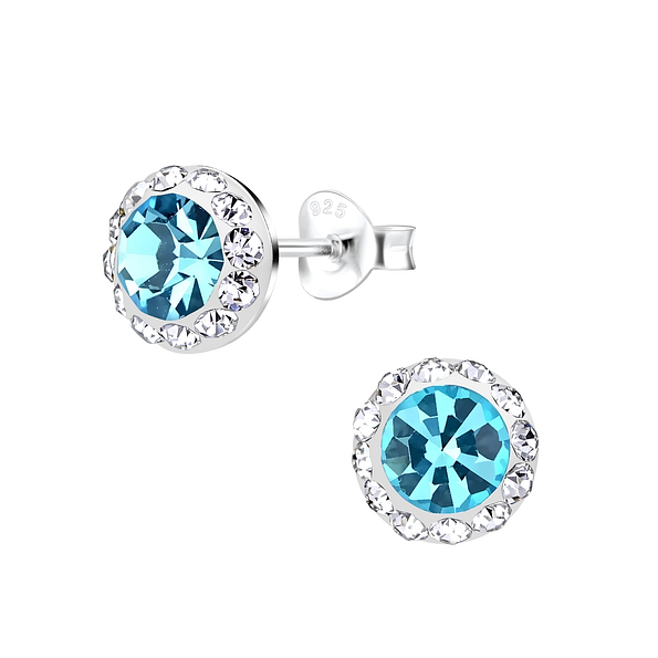 Wholesale Sterling Silver Round Ear Studs - JD8896