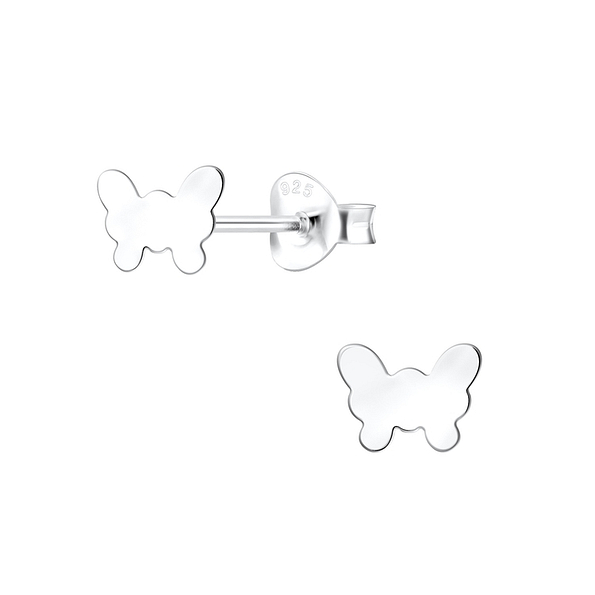 Wholesale Sterling Silver Butterfly Ear Studs - JD10467