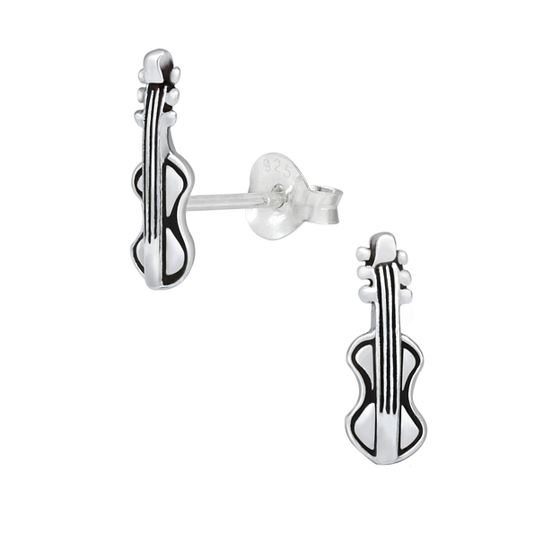 Wholesale Sterling Silver Guitar Ear Studs - JD1114