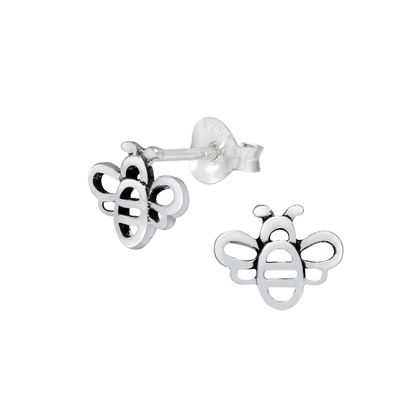 Wholesale Sterling Silver Bee Ear Studs - JD1127