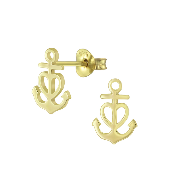 Wholesale Sterling Silver Anchor Ear Studs - JD6468