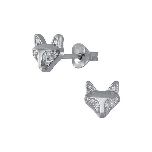 Wholesale Sterling Silver Fox Ear Studs - JD4517