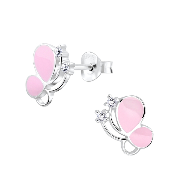 Wholesale Sterling Silver Butterfly Ear Studs - JD7296