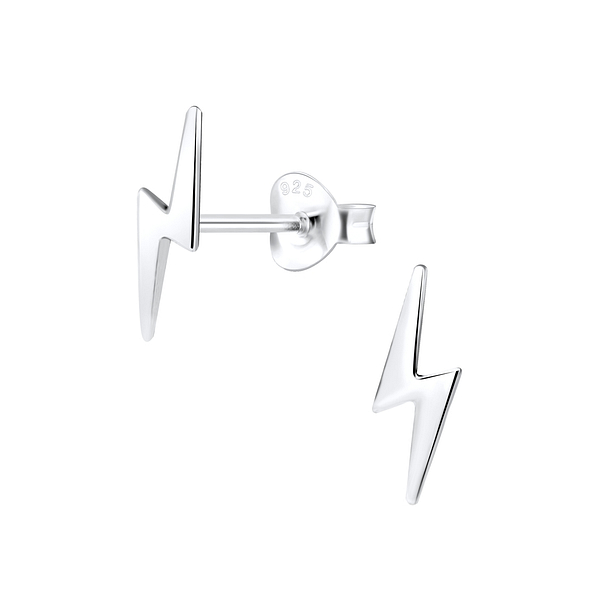 Wholesale Sterling Silver Lightning Bolt Ear Studs - JD1165