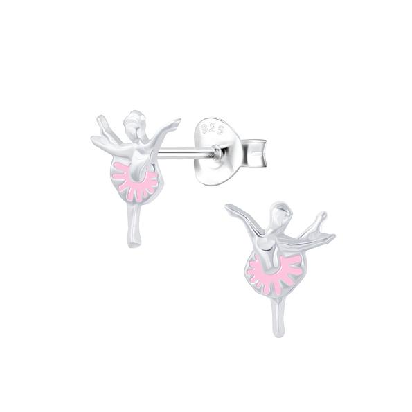 Wholesale Sterling Silver Ballerina Ear Studs - JD7057